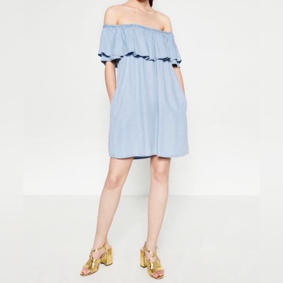 Zara Dresses & Skirts - Zara denim dress size small